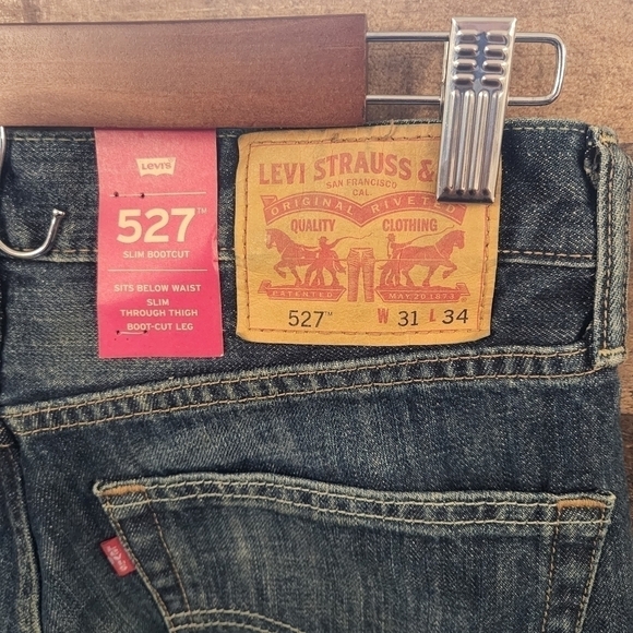 New Levi's 527 Slim Bootcut Jeans sz 31 x 34 - Picture 6 of 11
